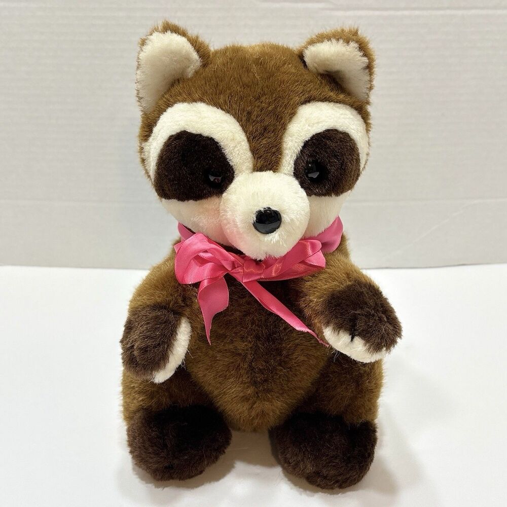 Vintage 1980’s 12” Dakin Plush Stuffed Raccoon